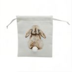 Tasak textil nyúllal 13x16x0,4cm - Fehér