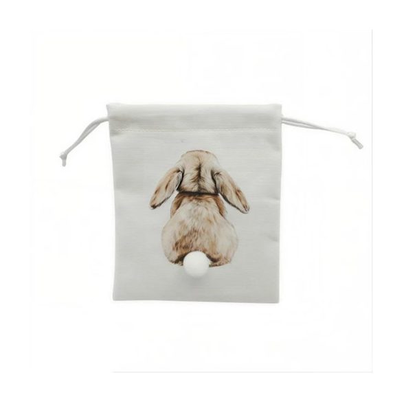 Tasak textil nyúllal 13x16x0,4cm - Fehér