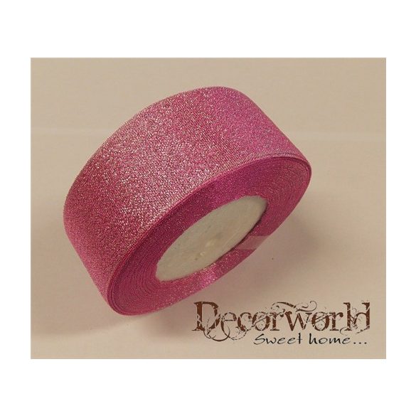 Metál szalag 38mm/25yard - Rózsaszín