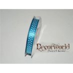 Szatén szalag pöttyös kék 10mm x 12yard