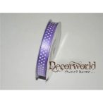 Szatén szalag pöttyös lila 10mm x 12yard