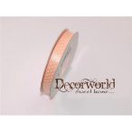 Szatén szalag pöttyös barack 10mm x 12yard