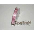 Szatén szalag pöttyös mályva 10mm x 12yard