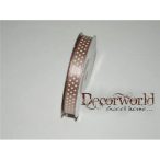 Szatén szalag pöttyös kávé 10mm x 12yard