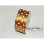 Szatén szalag világos barna barack 38mm x 12yard