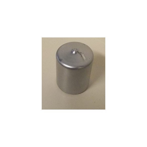 Henger gyertya metál ezüst 40x60mm