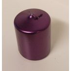 Henger gyertya metál lila 40x60mm