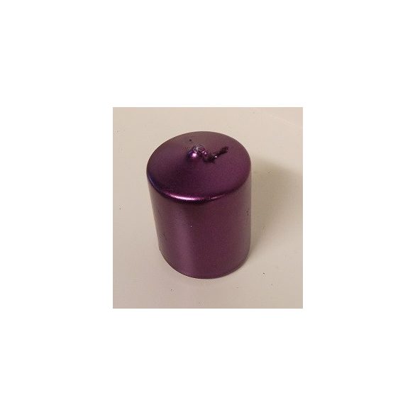 Henger gyertya metál lila 40x60mm