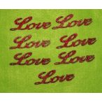 Csillámos fa love 7db/csomag 8x2,5cm