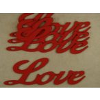 Piros fa love 15x5cm 4db/csomag