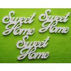 Fehér fa Sweet Home 9,5x7cm 3db/csomag