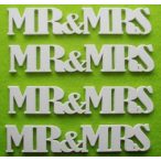 Fehér fa MR&MRS 15,5x3cm 4db/csomag