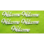 Fehér fa Welcome 5db/csomag 10x3 cm