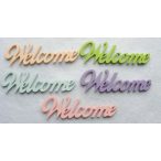 Vegyes szín ,fa Welcome 10x3cm 5db/csomag