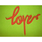 Piros fa Beszúrós love 1db 27x20cm vastagság 3mm