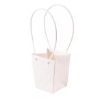   Virágtáska trapéz rombusz mintás 13x9,5x15,5cm - Fehér /db