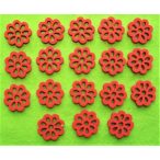 Piros virág 18db/csomag 2cm