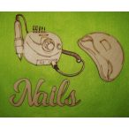   Natúr fa Manikűr szett 2 1szett Felirat 16x6,6cm lámpa 12x8 cm gép 17x11cm