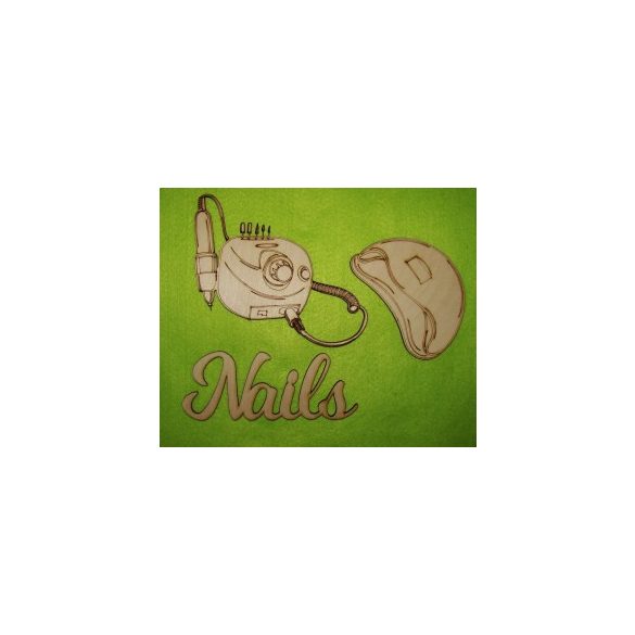 Natúr fa Manikűr szett 2 1szett Felirat 16x6,6cm lámpa 12x8 cm gép 17x11cm