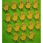 Citromsárga fa kis csibe 4x3 cm - 18db/csomag