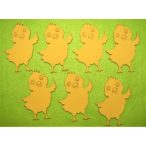 Citromsárga fa kis csibe 8x6 cm - 7db/csomag