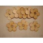 Natúr fa felfűzhető virágok 5x5cm 10db/csomag