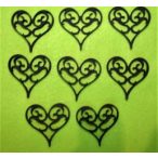 Fekete fa vintage szív 8db/csomag 4x4cm