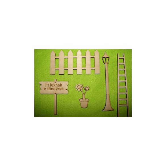 Natúr fa Tündérkert kellékek 5db/csomag 15cm