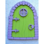   Lila és zöld fa Tündér ajtó Tania 1db/csomag 11,5x14cm vastagság 3mm