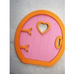   Narancssárga és rózsaszín fa Tündér ajtó Dála 1db/csomag 13x14cm