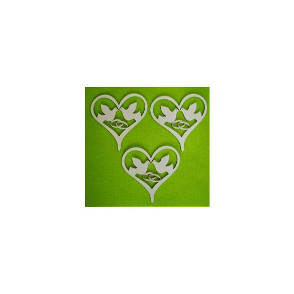 Fehér fa galamb gyűrűvel 10x10m 3db/csomag