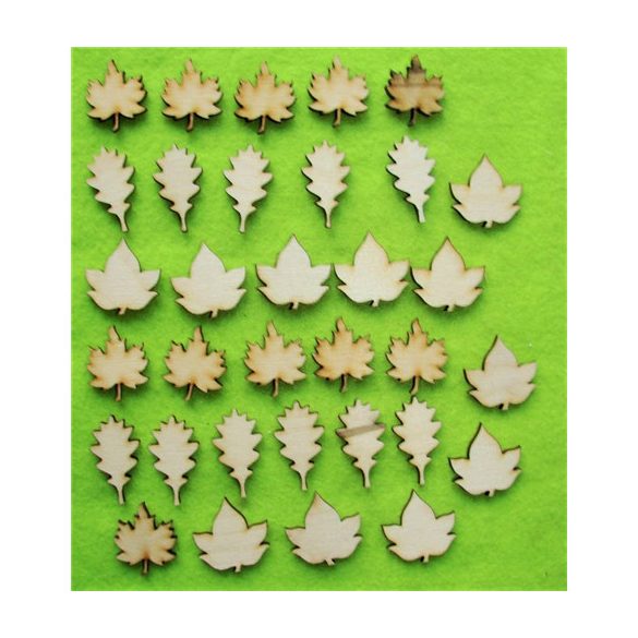 Natúr fa levél 3x3cm 33db/csomag