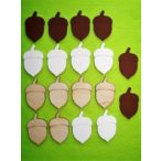 Vegyes színű fa makk 18db/csomag 5,5x3,5cm