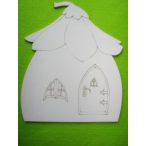 Fehér fa Tündérház 1db 24x20cm cm vastagság 3mm