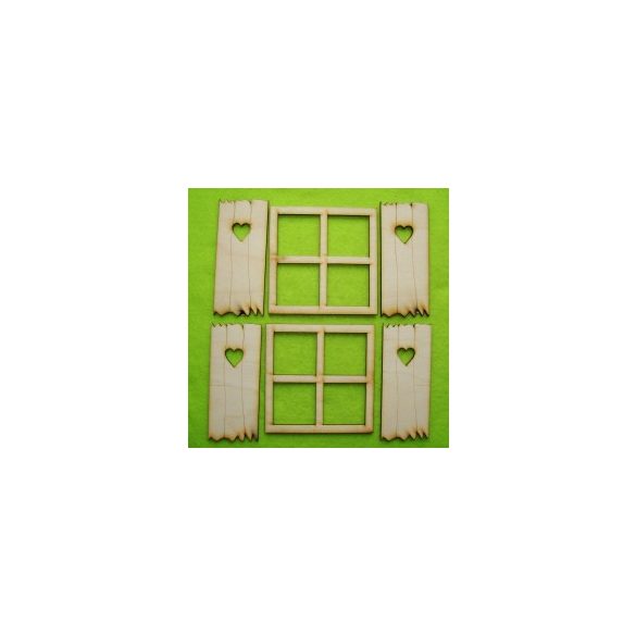 Natúr fa kocka ablak ,palettával 11,5cm