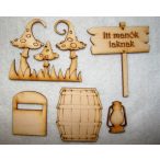 Natúr fa manólak kellékek 3-6cm 5db/csom