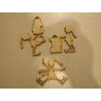 Natúr fa karácsonyi manók 9x9,5-8x8,5-8x12 3db/csomag