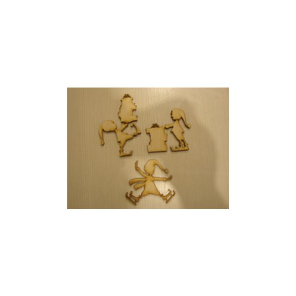Natúr fa karácsonyi manók 9x9,5-8x8,5-8x12 3db/csomag