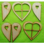 Natúr fa tündérablak,szíves palettával 2 szett 11x11 cm