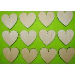 Natúr fa szív íves szélű 12db/csomag 6x5cm