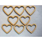 Natúr fa fodros szív 8db/csomag 9x8cm vastagság 3mm