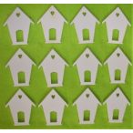 Fehér fa Házikó 12db/csomag 7x6cm