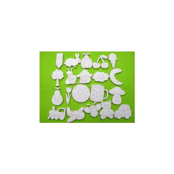 Fehér fa ovis jelek 20db/csomag 5cm vastagság 3mm