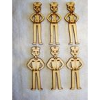 Natúr fa Rendőr pár 3szett=6db 10x3 és10x4 cm