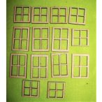   Natúr fa Négyzet és téglalap ablakok 14db/csomag 3,5X3,5 és 5x3,5 cm