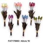 Tulipán köteg gumi 42cm x5 - Több színben