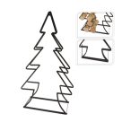 Tüzifa tároló karácsonyfa alak fém 90x50cm