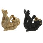 Figura majom poly 24,5x15x22,5cm - Arany,fekete 2féle