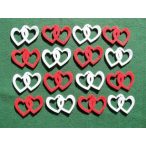 Filc dupla szív vegyes színü 16db/csomag 8x5,8cm