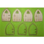 Natúr fa Tündér ajtó kicsi 4szett/csomag 6x8,5cm